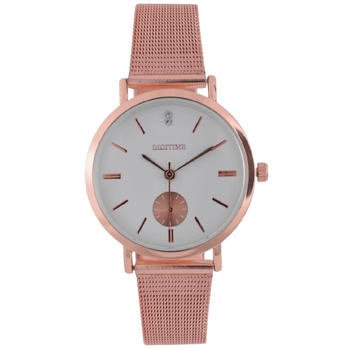 Digitime Ladies Rosegold Parisian Mesh Watch